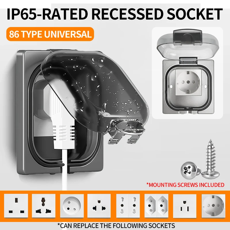 IP65 Waterproof Outdoor Socket - огляд і ціна Outdoor Power Receptacle