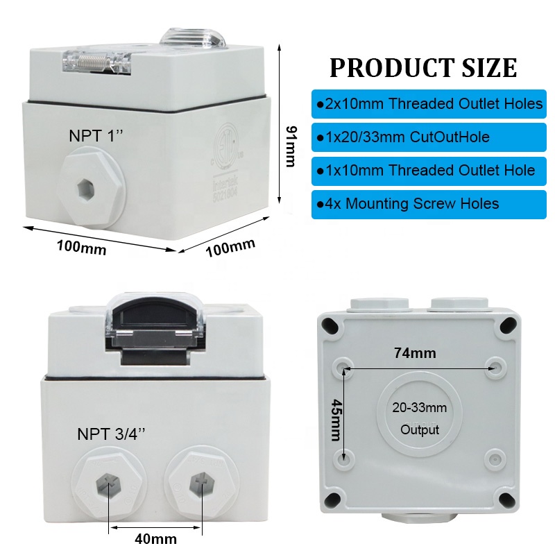 30Amp Power Outlet Box NEMA 14 - огляд і ціна Outdoor Power Receptacle
