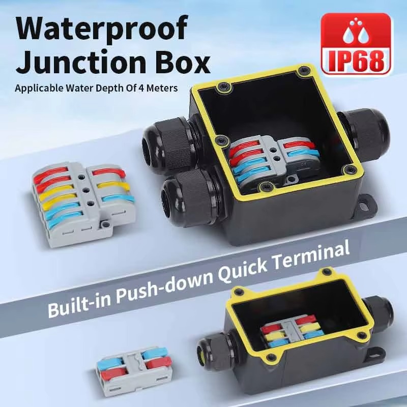 Junction Box Waterproof IP68 2 - огляд і ціна Outdoor Power Cable Junction Box