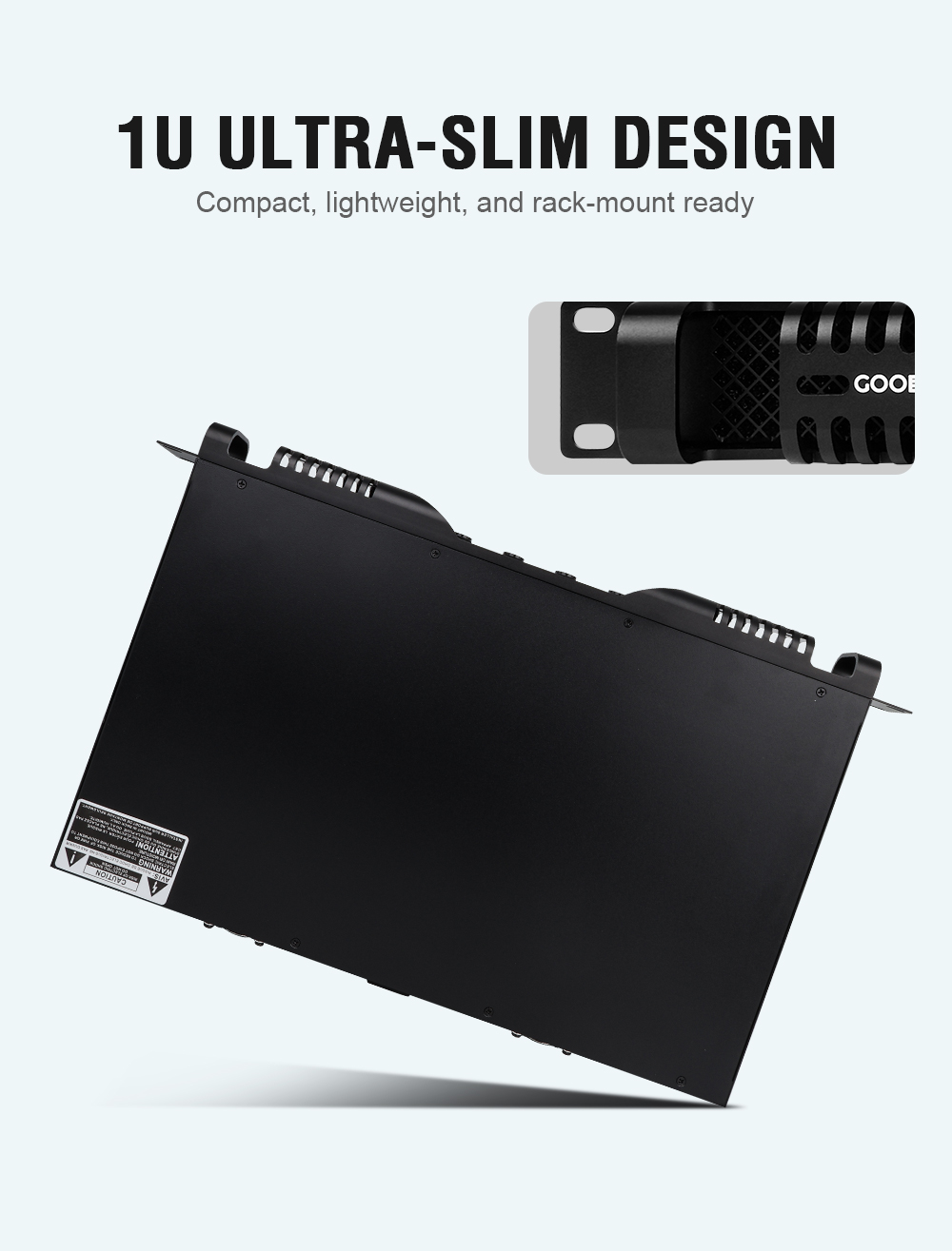 Gooermi DE2300 1U 4-Channel Di - огляд і ціна Outdoor Power Amplifier